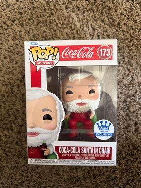 Funko Coca-Cola Santa in Chair - Red, White, Green